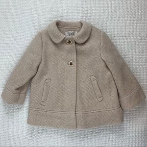 Zara girls wool coat size 12 to 18 months